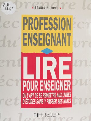 cover image of Lire pour enseigner